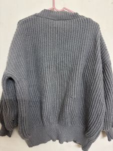 Cozy Gray Knit Cardigan
