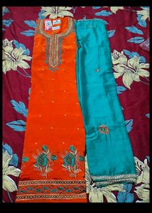 Embroided Suit With Embroidery Duppta