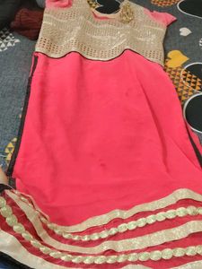 Elegant Pink &amp; Gold Kurta Set