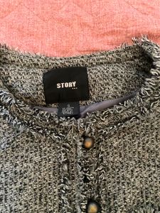 Story Grey Tweed Jacket - Size M
