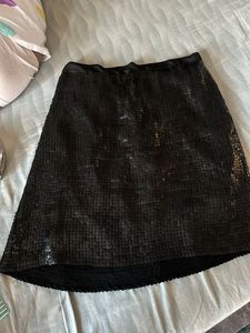 Jet black Sequin Skirt