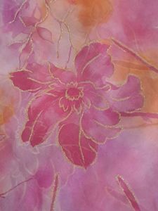 Elegant Pink Floral  Jari Saree