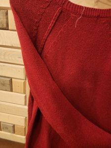 Red Knit Pullover Sweater