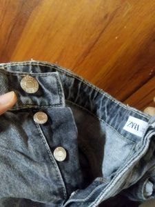 Grey Denim Shorts