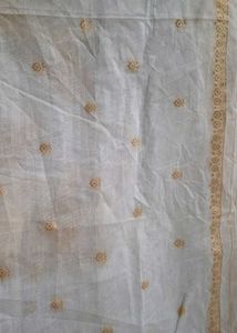 Chander banarasi white Kurta material