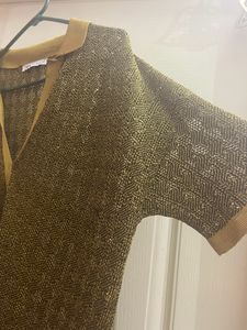Zara Gold Party Top