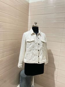 M&amp;S White Denim Jacket