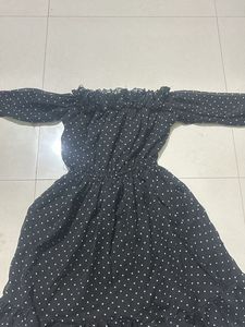 Polka Black Dress For Women