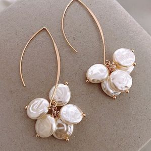 Korean Crushed Pearl Earrings