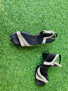 Silver Mochi Block Heels
