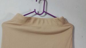 Straight Fit Nude Skirt