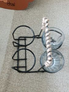 Lovely cutting chai Glass with stand