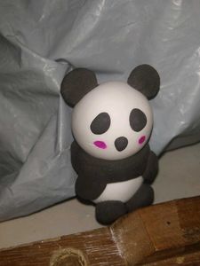 Cute Panda Clay Figure