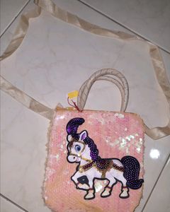 Cute Sequin Horse Purse