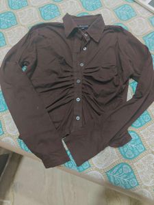 Brown Fitted Shirt