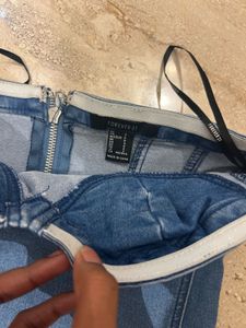 Denim Corset Mini Dress