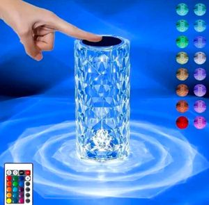 Rose Diamond Table Lamp USB charging Touch Light