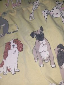 Cute Dog Print Shorts &amp; Yellow Top Set
