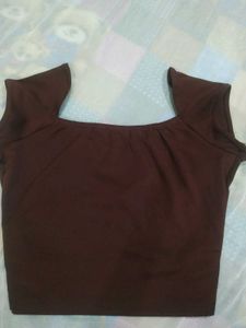 Brown Tokyo Tales Crop Top