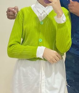Green Knit Cardigan