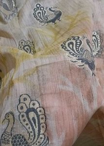 Peacock Print Saree