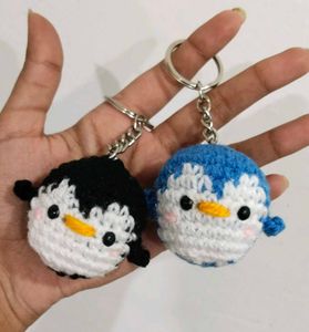 Crochet Penguin Keychains
