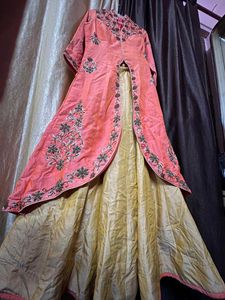 Embroidered lehanga with shrug