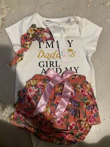 Hopscotch Baby Romper With Skirt And Headband