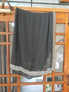 Elegant Black &amp; Gray Kurta With Legging And Dupatt