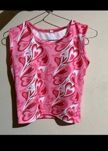 STREET STYLE STORE PINK HEARTS TOP