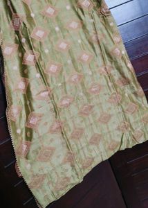 Green Chanderi Silk Zari Woven Design Suit Set