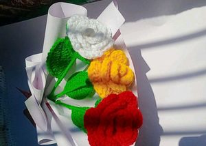 🌹Handmade Crocheted Rose Bouquet💐