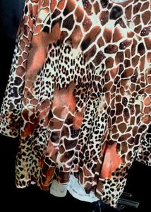 Brown 🟤 Printed Winter Top For 46 Bust