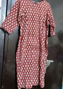 Rust Color Cotton Kurti For Girl Or Woman 42 Bust