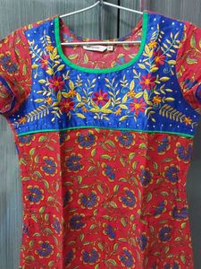 BRADED KURTI TAMATO COLOUR SIZE M