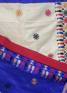 Cotton Silk Saree With Attached Blouse
