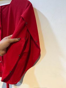 Red Y2k Strap Top