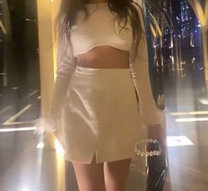 Sparkly White Two-Piece Set