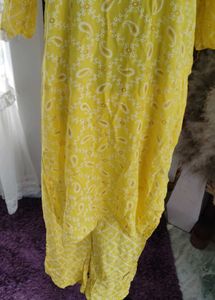 Yellow Embroidered Kurta Set