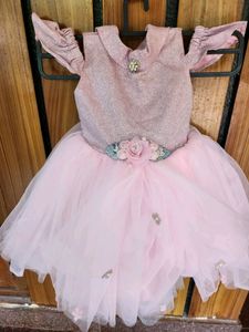 Designer Glitter Frock For 2-3 Yr Olds