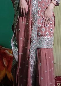 This Peach Colour Sharara Suit Is Awesome