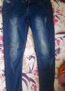 Distressed Denim Jeans