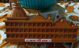 Shree Ram Mandir Key Stand Hang Also