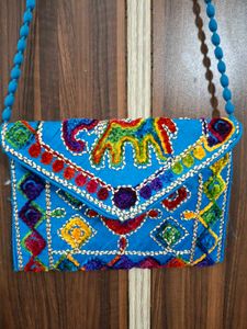 Ethnic crossbones bag