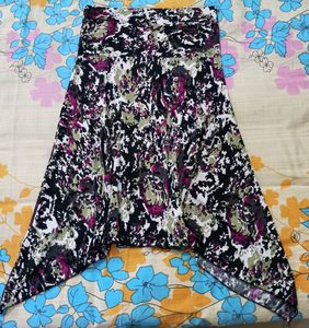 Multicolored High Low Summer Skirt