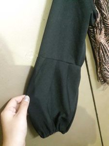 black and rose gold crop top