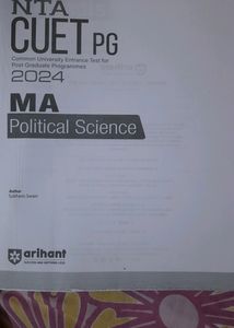 Arihant NTA CUET PG  MA POLITICAL SCIENCE