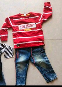 Combo Of 4 Denim Tshirt Set