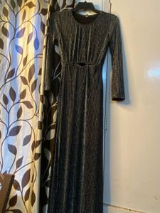 shimmer bodycon dress with a little slit