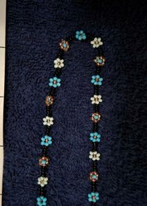 Beaded Black &amp; Blue Necklace
